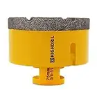 HIGHDRIL Diamond Core Drill Bit,3"(75mm) with 5/8-11 Thread Dry Drilling for Porcelain Tile Ceramic Granite Marble Stone Masonry Brick