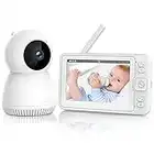 Baby Monitor, 5''Display 1080P Video Baby Monitor with Camera Remote Pan Tilt Zoom, HD Night Vision, Two Way Audio, VOX Mode, 8 Lullabies, Temperature and 1000ft Range Baby Monitor Camera