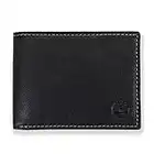 Timberland Men's Genuine Leather RFID Blocking Passcase Security Wallet, black, One Size