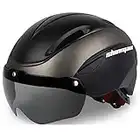 Casque de Vélo, Certifié CE,Shinmax Casque Vélo avec Lunettes Magnétiques Amovibles Casque Velo VTT pour Hommes Femmes Montagne et Route Protection Sécurité Réglable pour Adulte Ski Snowboard NR-010