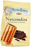 Mulino Bianco Biscotti Frollini Nascondini con Cioccolato da Mordere, Senza Olio di Palma, Colazione Ricca di Gusto, 330 g