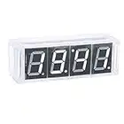 Vbestlife Kit de Reloj electrónico DIY, Kits de Reloj LED Digital de 4 dígitos Visualización automática de Hora/Temperatura y Fecha para la práctica de Soldadura Electrónica de Aprendizaje(Blanco)