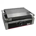 KuKoo – Presse à Panini Professionnel de 2,2kW, Grill à plaque Supérieur Rainurée et plaque Inférieure Plate pour Panini, Sandwich, Toast, Légumes …