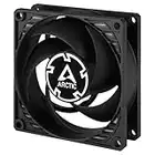 ARCTIC P8 Silent - 80 mm Case Fan, Pressure-optimised, Very quiet motor, Computer, Fan Speed: 1600 RPM - Black