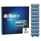 Gillette Fusion 5 ProShield Chill Lamette di Ricambio per Rasoio manuale Uomo, Confezione da 9 Ricambi con 5 Lame, Raggiunge Le Aree più difficili