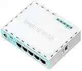 Mikrotik RB750GR3 Routeur connecté Gigabit Ethernet Turquoise, Blanc