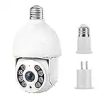 Yeluor 2K Light Bulb Security Cameras Wireless Outdoor, Lightbulb Camera 2.4GHz WiFi Indoor 360 degree Home Security Camera,WiFi Surveillance Camera, IP65 Waterproof, Color Night Vision (W1)