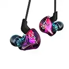 Yinyoo HiFi Headset KZ ZST Colorful Hybrid Banlance Armature with Dynamic in-Ear Earphone Stereo Headphone Earbuds (No mic, Purple)