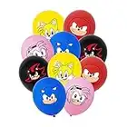 20 Pcs Sonic Latex Balloons Set, Sonic Hedgehog themed for Birthday Party Baby Shower Decorations.