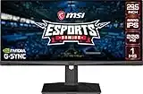 MSI Full HD Rapid-IPS 1ms 2560 x 1080 Ultra Wide 200Hz Refresh Rate HDR Ready G-Sync Compatible 30” Gaming Monitor (Optix MAG301RF)