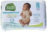 Seventh Generation Baby Diapers Sensitive 12hr Protection Free & Clear with Umbilical Cord Cutout and New Absorbancy Layer Size Newborn 31 Count