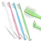 4 Pieces Tufted Toothbrush Brace Toothbrush Double Ended V-Trim Bristles Toothbrush Soft Trim Toothbrush Single Tufted Toothbrush for Braces Detail Cleaning