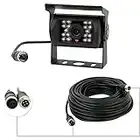 Rückfahrkamera Camecho IR Nachtsicht wasserdichte Rückfahrkamera + 10 Mt 4 Pins Kabel Kit für Auto Bus LKW Caravan Camper 12 V 24 V Einparkhilfe