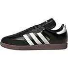 adidas Men's Samba Classic Soccer Shoe,Black/Running White,10.5 M US
