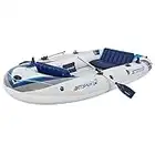 ArtSport Schlauchboot 322 cm für 4 Personen — Paddelboot aufblasbar mit 2 Sitzbänken — Ruderboot PVC mit Luftpumpe, Paddel, Tasche & Reparaturset