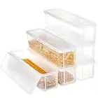 ZENFUN Lot de 6 boîtes de rangement pour pâtes avec couvercle, hermétiques pour spaghetti, boîtes de rangement rectangulaires pour baguettes, boîtes de rangement scellées pour réfrigérateur,