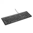 BlueDiamond GDKB01 Connect Basic, English USB Keyboard - for PC - Spill Proof - Easy Connect and Use - Ergonomic Black