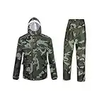 Ynport Crefreak - Combinaison imperméable à Capuche - Extérieur Homme/Femme - Étanche à l'eau de Pluie -Camouflage