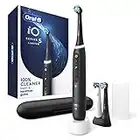 Oral-B Power iO Series 5 Limited Electric Toothbrush, Black, iO5 Rechargeable Power Toothbrush with 3 Brush Heads, Travel Case and Refill Holder