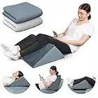 Lunix LX14 1pc Orthopedic Knee Wedge Pillow, Extra Cover Included, Post Surgery Memory Foam for Back, Leg, Pain Relief, Sitting Pillow, Triangle Pillow for Knee Support, Adjustable Pillows for Reading