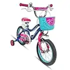 Schwinn Elm Toddler and Kids Bicycle, 14-Inch Tyres, Adjustable Seat, Stabilisers Included, Blue