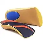 Orthotic Insoles, RooRuns 3/4 High Arch Support Insoles Shoe Inserts for Flat Feet, Plantar Fasciitis, Foot Arch, Feet Fatigue - Heel Cushion for Men, Woman, Deep Blue, Medium (6-9.5 UK)