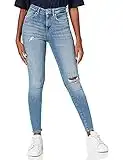 ONLY Damen Onlpower Life Mid Push Sk Dt Rea264 Noos Jeans, Medium Blue Denim, M 30L EU