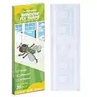 Kensizer 30-Pack Window Fly Traps, Fly Paper Sticky Strips, Fly Catcher Clear Windows Trap for Home, House Fly Lady Bug Traps Indoor