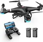 Holy Stone HS110G GPS FPV Drone with 2K HD Live Video Camera for Adults and Kids, RC Quadcopter with Auto Return Home, Altitude Hold and Follow Me, 2 Batteries, Easy to Use for Beginners