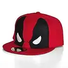 Deadpool Masque Homme Casquette Rouge, 100% Polyacrylique,