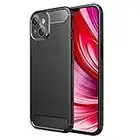 NALIA Cover Aspecto Carbono Compatible con iPhone 14 Funda, Negra Mate Silicona Cubierta Anti-Huellas Anti-Deslizante Anti-Golpes, Delgada Carcasa Protectora Robusta Resistente a Arañazos Case Suave