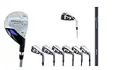 AGXGOLF Ladies, Right Hand Regular Length Magnum Graphite Iron Set #3 Hybrid + 5-9 Irons + Pitching Wedge; Built in The USA !