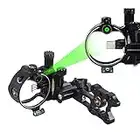 SHARROW Compound Bow Sight 5 Pin /7 Pin Bow Sights Micro Adjustable with Bow Sight Light Aluminum Alloy for Archery Hunting (DB9150 Black (5 pin))