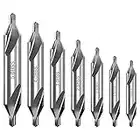 Pilikoll 7 Pcs Center Drill Bits Set, Spotting Drill Centering Drill Bits M2 High Speed Steel 60-Degree Angle Center Drill Bits Kit Countersink Tools for Lathe Metalworking 1.0 1.5 2.0 2.5 3.0 4.0 5.0