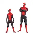 Leezeshaw Costume de super-héros Spiderman unisexe pour adultes et enfants - en lycra / élasthanne - costume zentai de Miles Morales / Peter Parker - déguisement d'Halloween et de cosplay