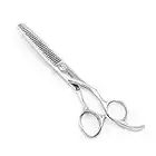 6" Barber Hair Scissors Hair Thinning Shears Professional Hair Thinning Scissors 30 Teeth 440C Silvery Convex Edge KINSARO