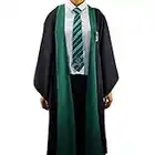 Cinereplicas Harry Potter - Hogwarts Robe Slytherin/Gryffindor/Ravenclaw/Hufflepuff - XS/S/M/L/XL - Official License (S, Slytherin)