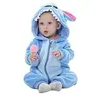 WSLCN Unisex Baby Weich Flanell Overall Süß Strampler Kapuzen Spielanzug Strampelanzug Winter Herbst Cartoon Tier Warm Alltag Blau 2 Asie 80(6-12 Monate) Blau 2 Asie 80(6-12 Monate)