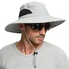 EINSKEY Sun Hat for Men/Women, Waterproof Wide Brim Bucket Hat Foldable Boonie Hat for Fishing Hiking Garden Safari Beach