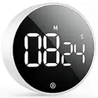 VOCOO Digital Kitchen Timer: Magnetic Countdown Countup Cooking Timer with Large LED Display Volume Adjustable, Easy to Use for Kids and Seniors