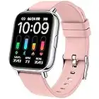 Montre Connectée Homme Femmes, 1.69" Smartwatch , Montre Intelligente 24 Modes Sportifs avec Moniteur de fréquence Cardiaque Sommeil Podomètre, Etanche IP68 Bracelet Connecté pour Android iOS, Rose