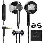 Ludos NOVA Wired Earbuds In-Ear Headphones, Earphones with Microphone, 5 Years Warranty, Noise Isolation Corded for 3.5mm Jack Ear Buds for iPhone, iPad, Samsung, Computer, Laptop, Gaming, Sports