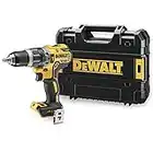 DEWALT - Perceuse Visseuse à Percussion Compact Brushless XR 18V Li-Ion 2Ah - DCD796NT-XJ - Perceuse sans Fil avec Coffret TSTAK - Mandrin 13mm en Métal - 420W (sans batteries ni chargeur)