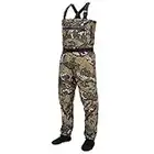 BASSDASH Breathable Ultra Lightweight Veil Camo Chest Stocking Foot Fishing Hunting Waders for Men in 7 Sizes