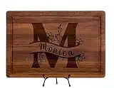 Custom Monogrammed Gifts for Mothers Day, Personalized Cutting Board, Charcuterie Board, Letter A-Z Engraved, Special Gift for Women, Men, Her, Him, Monogram Letters for Mom, Grandma, Made in USA