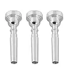 Missmore Trompete Mundstück 3C 5C 7C Größe Instrument Zubehör-3 Pack Silber