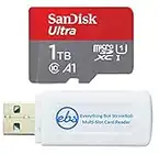 SanDisk 1 Terabyte Ultra Class 10 Memory Card 1TB Memory Card for OLED Nintendo Switch Gaming Console (SDSQUA4-1T00-GN6MN) UHS-I Bundle with (1) Everything But Stromboli SD & MicroSDXC Card Reader