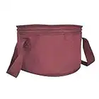 Isolierte Kühltasche für Kuchen, rund, Thermo-Kasserolle, Polyestergewebe, Kühltasche für heiße oder kalte Speisen, groß, 28,9 x 17,8 cm, Schwarz (Rote Farbe)