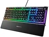 SteelSeries Apex 3 - Clavier de Gaming - Illumination RVB sur 10 Zones - Repose-Mains Magnétique Premium - Agencement Français AZERTY