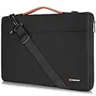 NIDOO 17 Zoll Laptoptasche Umhängetasche Tasche Hülle für 17.3" Legion 5 Gen 6/17.3" Chromebook 317/17" G7 17, Wasserdicht Laptop Sleeve Aktentaschen Schultertaschen Notebook Tragetasche, Schwarz